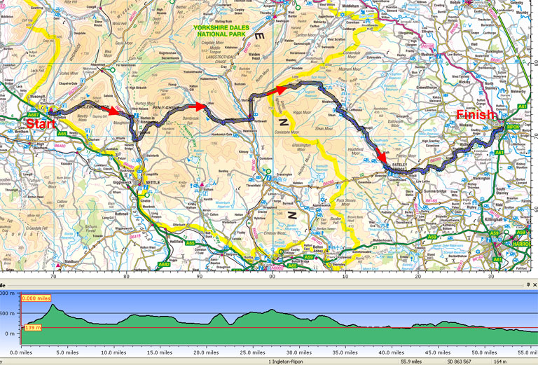 The Route/Map drawn by Arnold Underwood