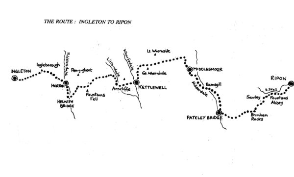The Route/Map drawn by Arnold Underwood