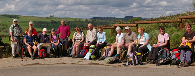 Leven Walking Club near Bakewell(Derbys)/from a photo by Arnold Underwood/May 18th 2008