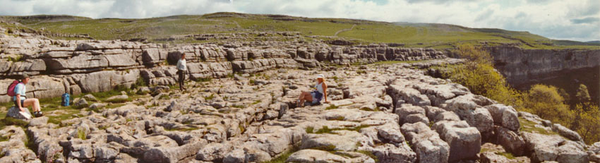 On the top of Malham Cove