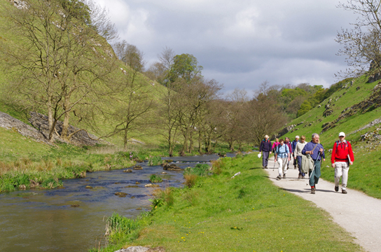 Walking by the River Dove, Wolfescote Dale/photo by Arnold Underwood, May 2010
