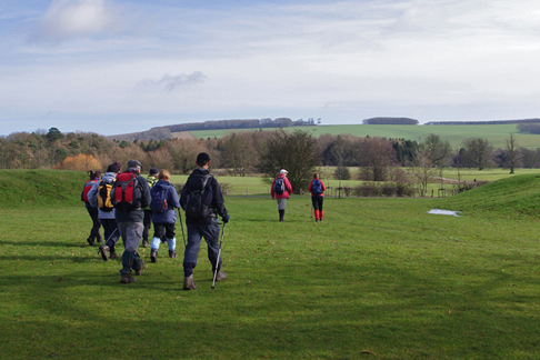 Heading across the Golf Course at Kilnwick Percy/photo by Arnold Underwood, 27th Feb 2011 