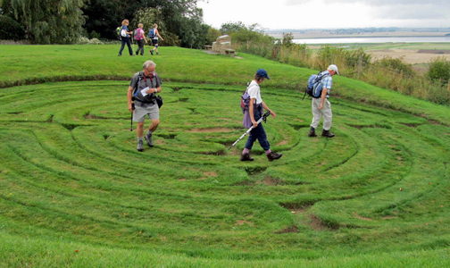 Walking round in circles - Julian's Bower/photo by Sheila Button, Sept 2011