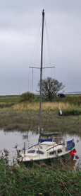 Yacht at Winteringham Haven/ from a photo by Arnold Underwood, 4th Sept 2011