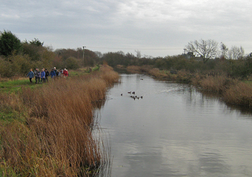 Heading out of Leven alongside the canal, New Years Day 2012/Photo � Arnold Underwood