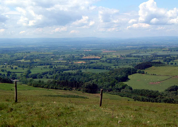 View across the Vale of York from the Hambleton Drove Road/photo by Arnold Underwood, June 2004 