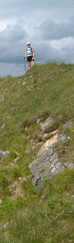 Caroline on Hawnby Hill/from a photo by Arnold Underwood/June 2004