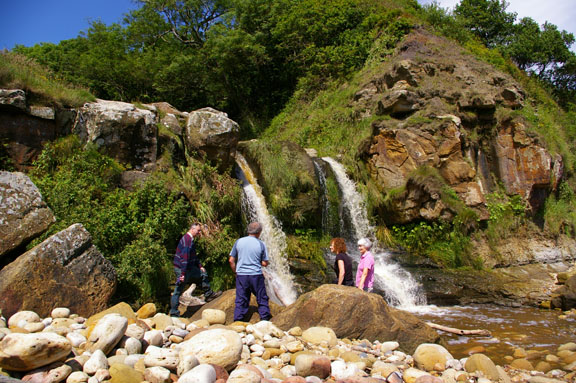 By the waterfall at Hayburn Wyke/photo by Arnold Underwood, July 2007