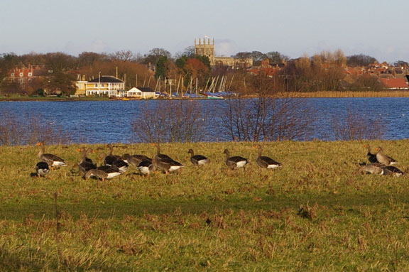 View across the Mere towards Hornsea/photo by Arnold Underwood,Dec 17th 2006 