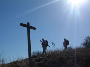 On Howthorpe Ridge/from a photo by Arnold Underwood/March 2006