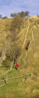 The  original very steep descent into Sylvan Dale/from a photo by Arnold Underwood/Nov 2007