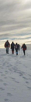 Above Millington in the snow/Photo  Arnold Underwood,HWC 9th Feb 2009