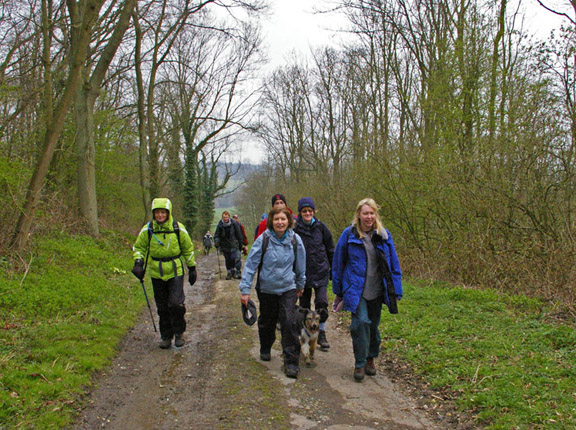 Climbing out of Nunburnholme through Brant Wood /photo by Arnold Underwood,April 2008