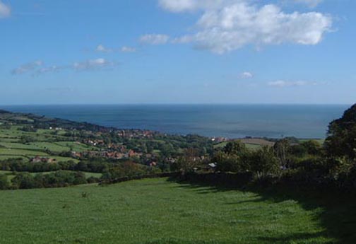 The view over Robin Hoods Bay/Photo by Arnold Underwood/Sept 2004