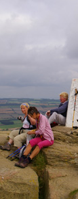 By the Trig Point on Roseberry Topping/from a photo by Arnold Underwood/Sept 2007