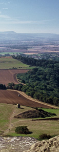 View west from Roseberry Topping/from a photo by Arnold Underwood/Sept 2003