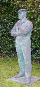 The bronze statue of David Midgely at Wold House Farm/from a photo by Arnold Underwood/March 2007