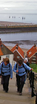 Climbing the 199 Steps, Whitby/Photo  Arnold Underwood, HWC 10th May 2009
